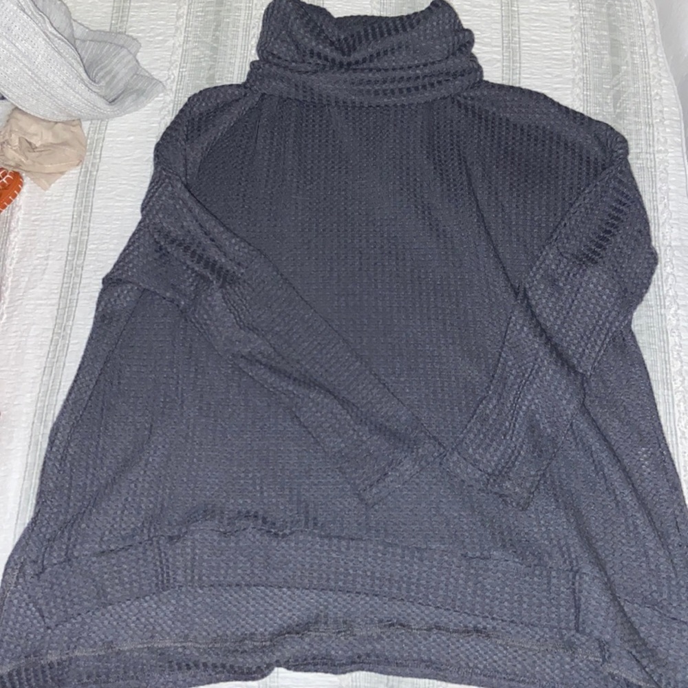 Grey turtleneck sweater